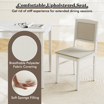 5-Piece Dining Set For 4, Rubber Wood Legs, Beige Dining Room Sets at Gallery Canada
