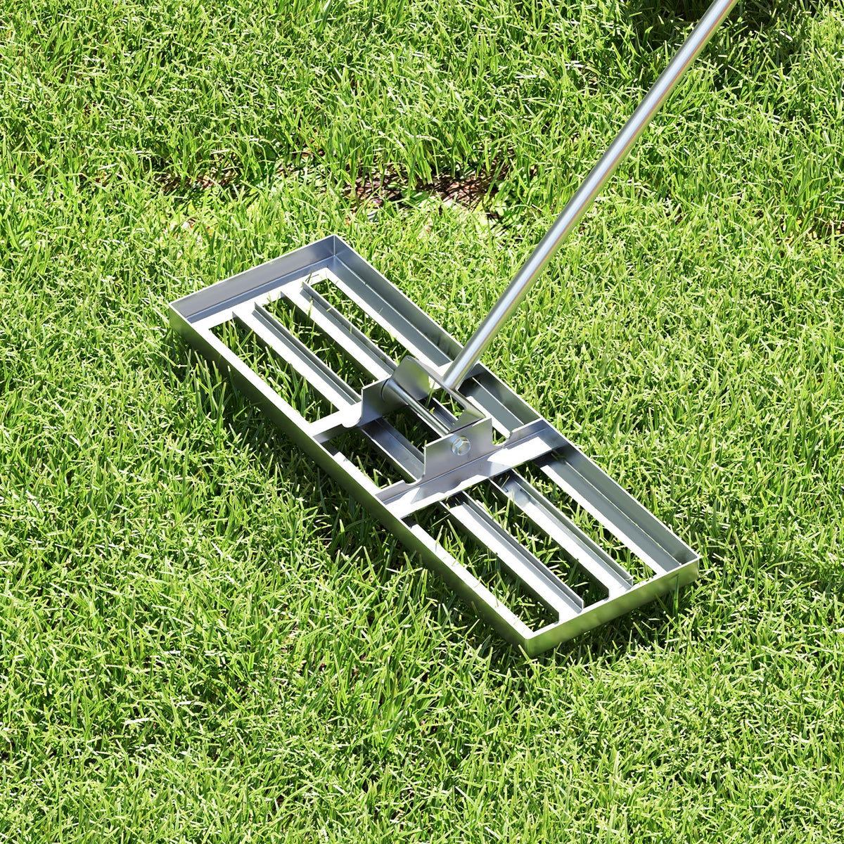 30 x 10 Inch Lawn Leveling Rake, Ergonomic Handle, Silver Lawn Care Tools at Gallery Canada