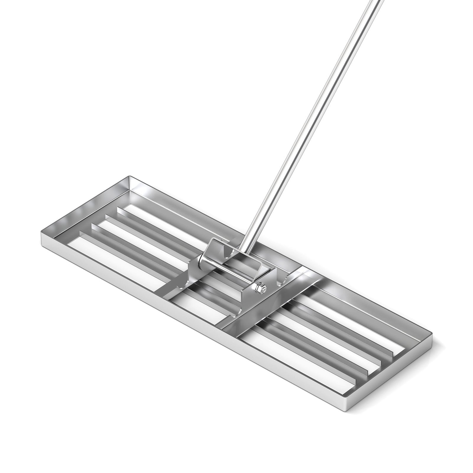 30 x 10 Inch Lawn Leveling Rake, Ergonomic Handle, Silver Lawn Care Tools Silver at Gallery Canada