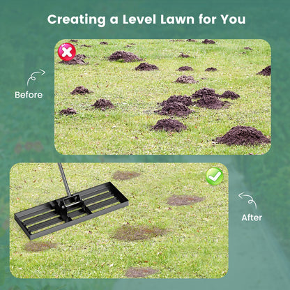 30 x 10 Inch Lawn Leveling Rake, Ergonomic Handle, Black Lawn Care Tools at Gallery Canada