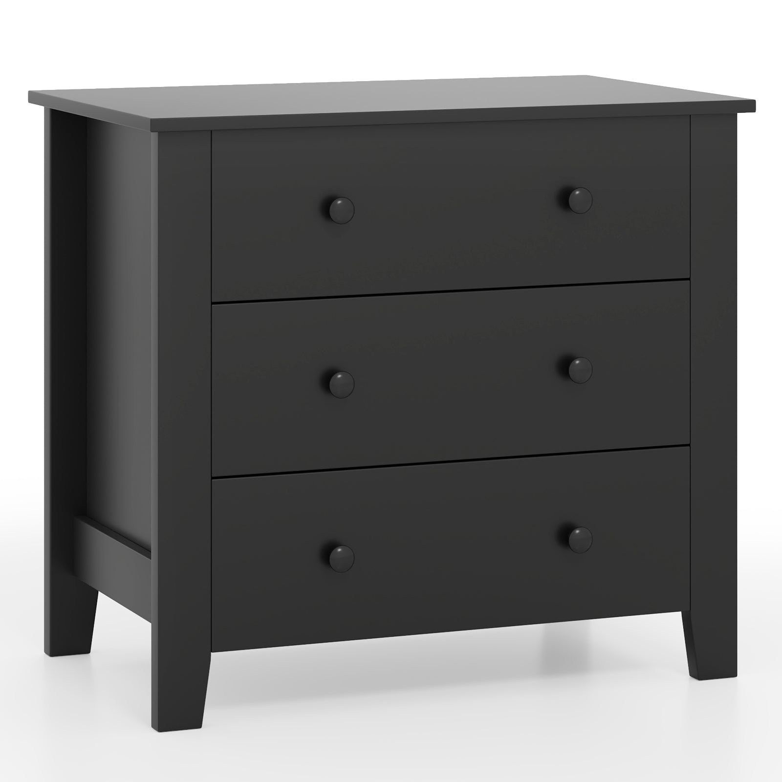3 Drawer Dresser Chest, Wood Grain, Black Cabinets & Chests Black Wood Grain at Gallery Canada