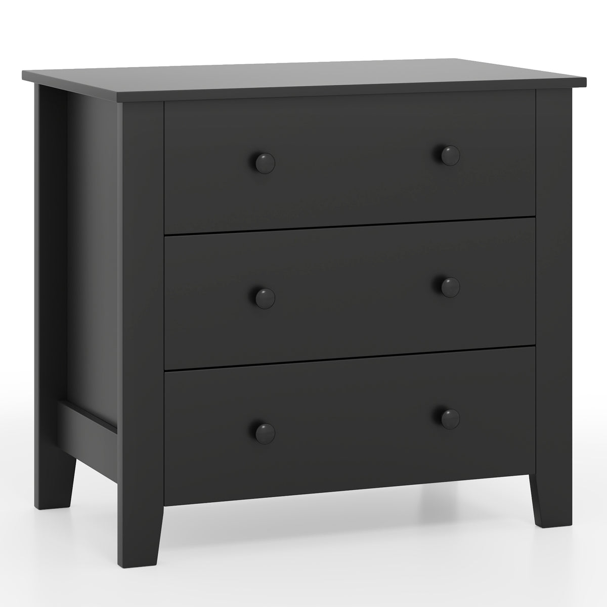3 Drawer Dresser Chest, Wood Grain, Black Cabinets & Chests Black Wood Grain at Gallery Canada