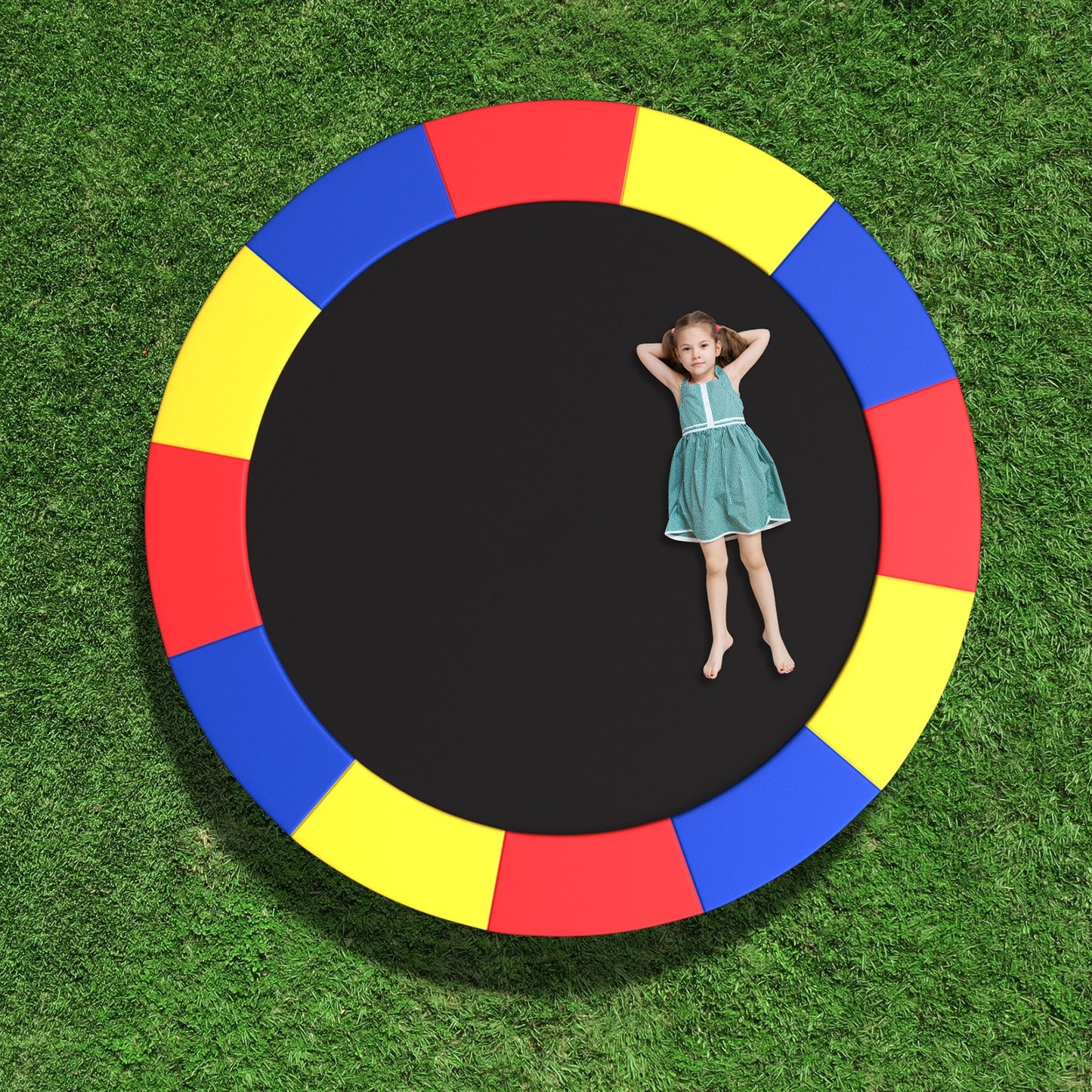 8 Feet Trampoline Pad Replacement, Safety Pad, Fixing Straps, Multicolor Trampoline Accessories at Gallery Canada