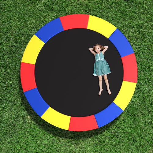 8 Feet Trampoline Pad Replacement, Safety Pad, Fixing Straps, Multicolor