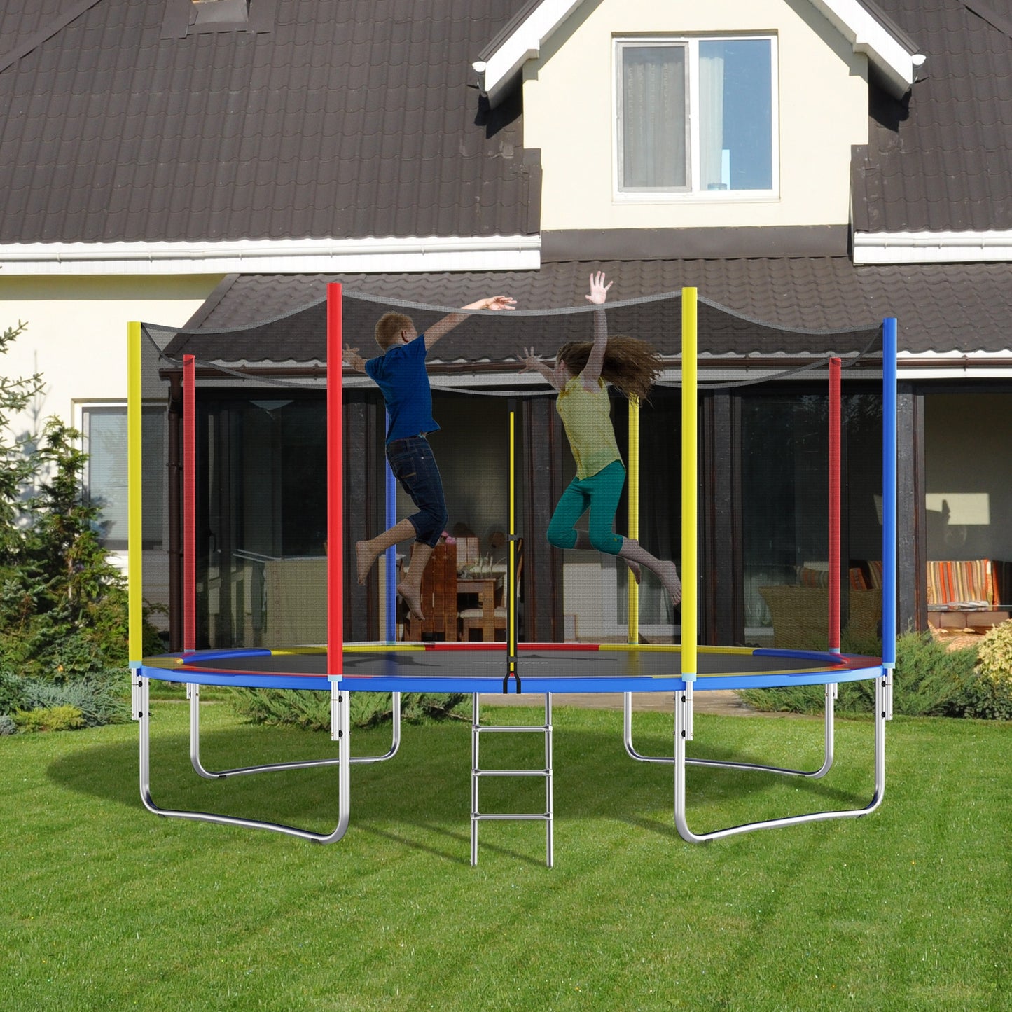 8 Feet Trampoline Pad Replacement, Safety Pad, Fixing Straps, Multicolor Trampoline Accessories at Gallery Canada