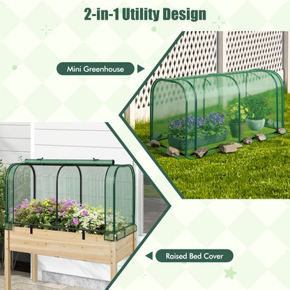 Mini Tunnel Greenhouse, Roll-Up Zipper Door, Green Greenhouses at Gallery Canada