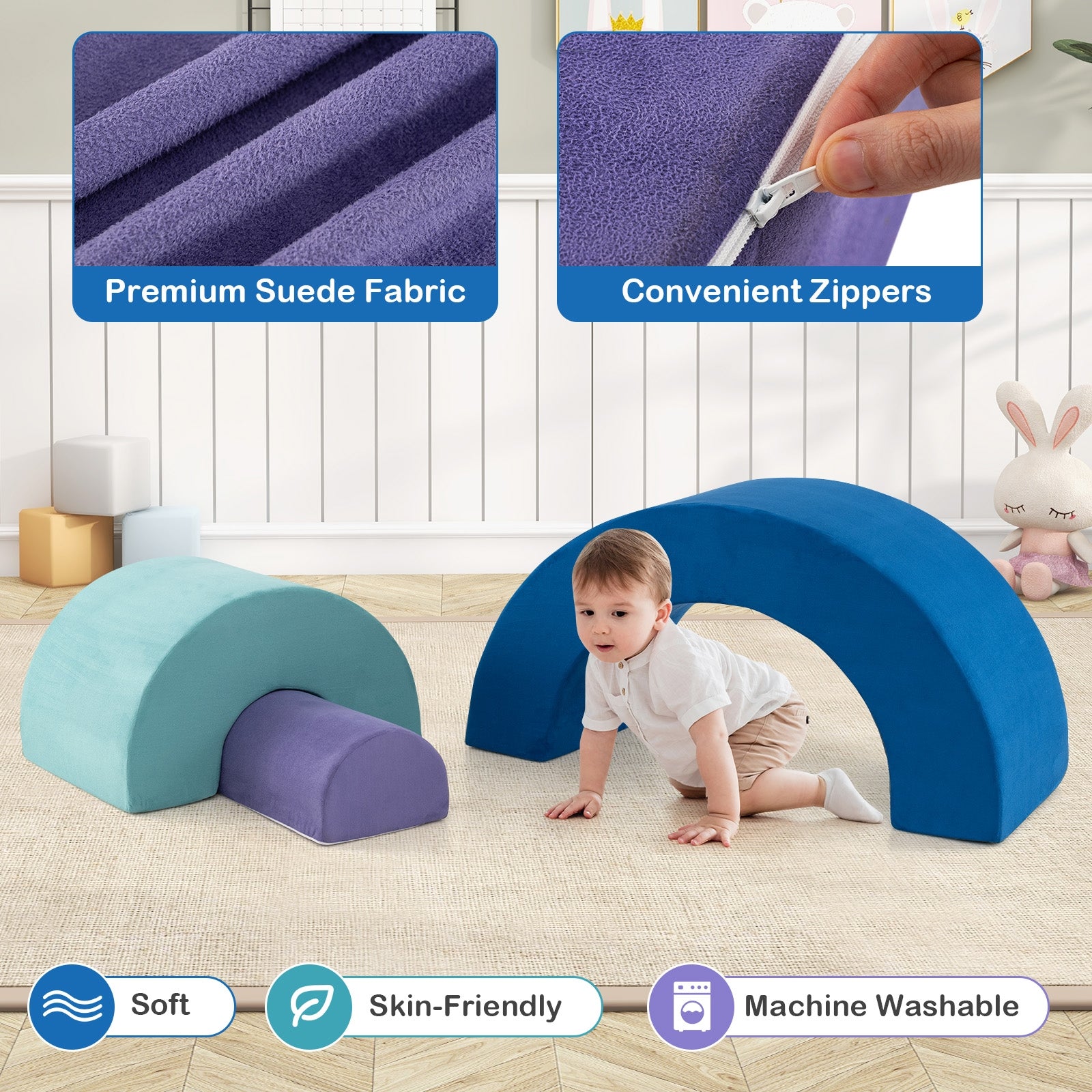Rainbow Arc Climber Playset, Foam Climbing Blocks, Multicolor Climbers & Slides at Gallery Canada