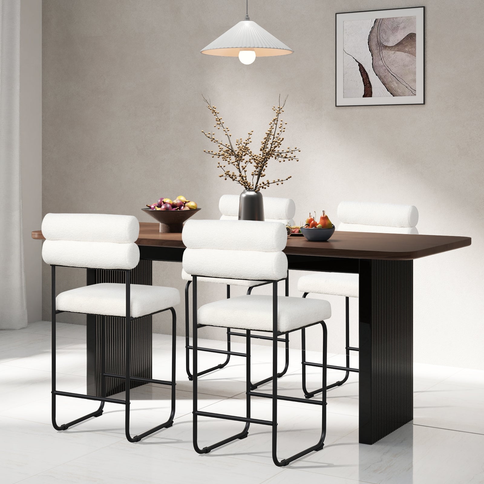 26 Inch Counter Height Bar Stools, Set of 2, White Bar Stools at Gallery Canada