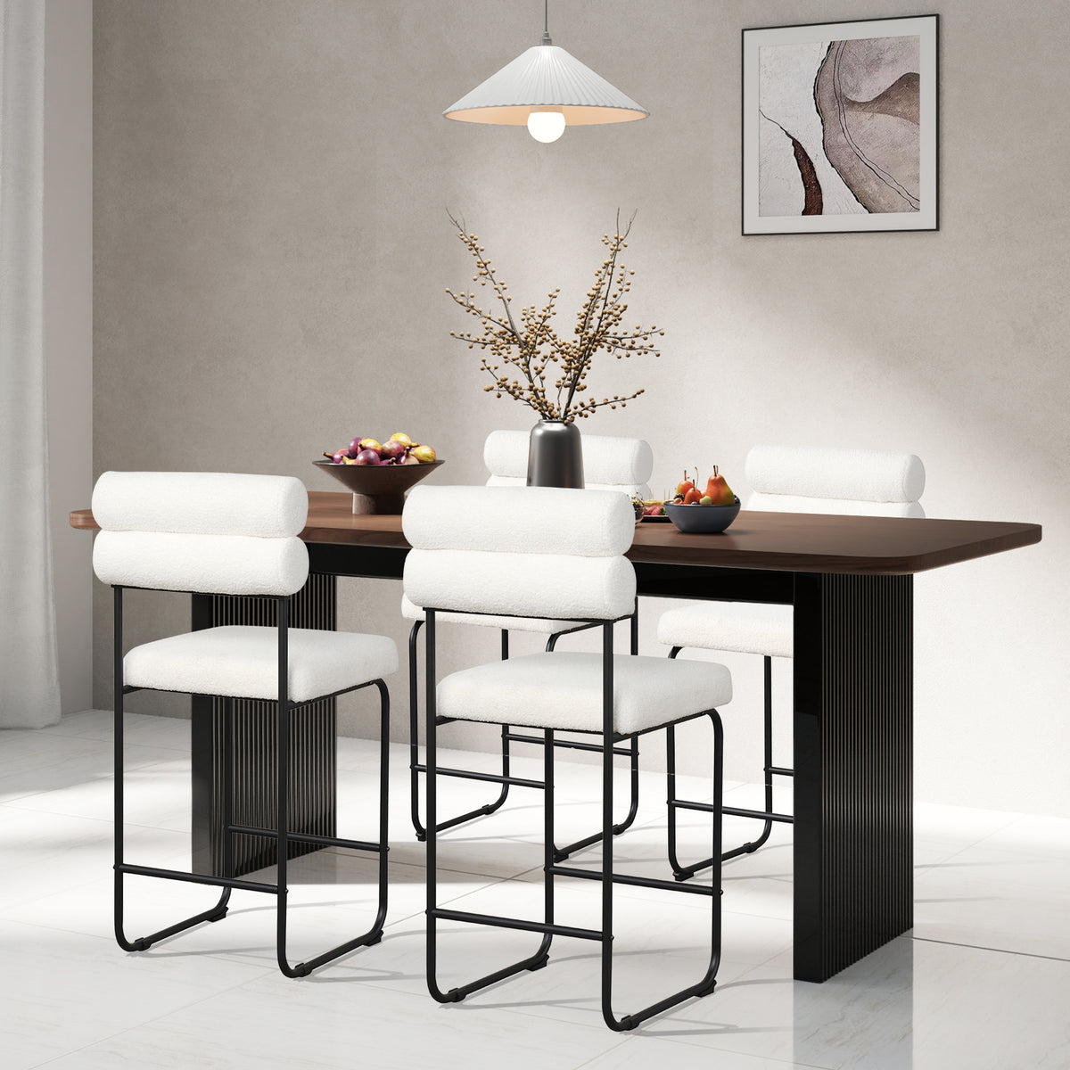 26 Inch Counter Height Bar Stools, Set of 2, White Bar Stools at Gallery Canada