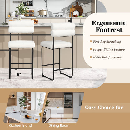 26 Inch Counter Height Bar Stools, Set of 2, White Bar Stools at Gallery Canada