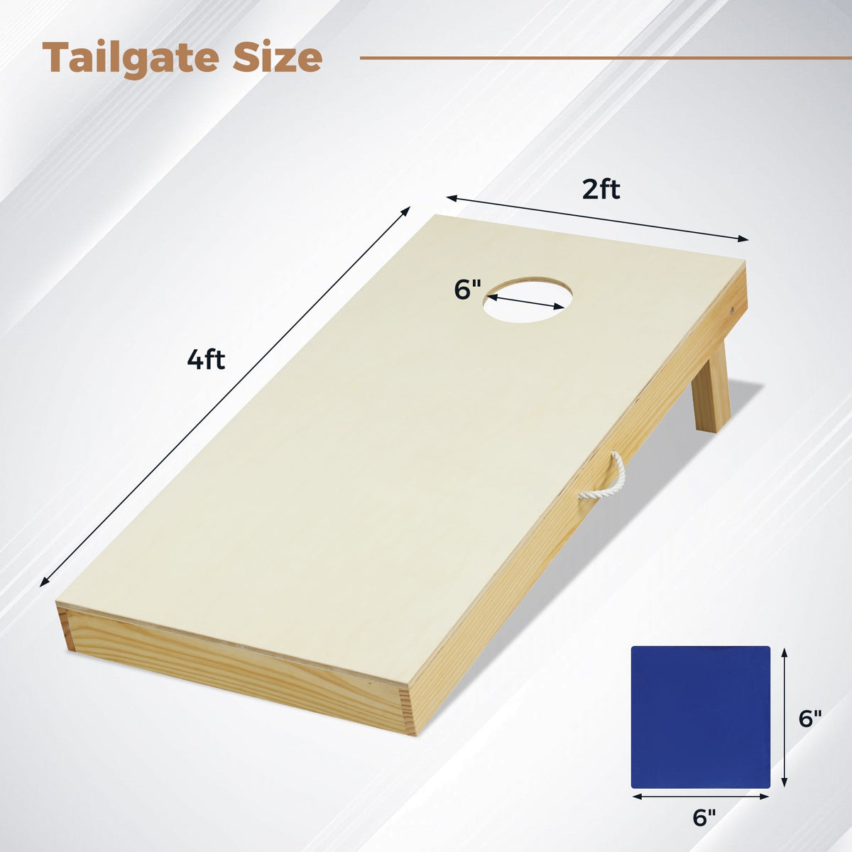 Solid Wood Cornhole Board Set, M, Includes 8 Bean Bags, Natural Sandboxes at Gallery Canada