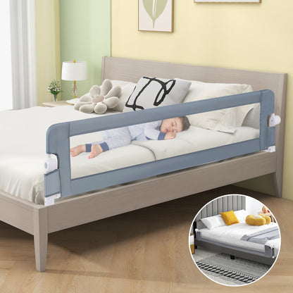 71-Inch Foldable Bed Rail, Adjustable Safety Strap, Gray Bed Rails at Gallery Canada