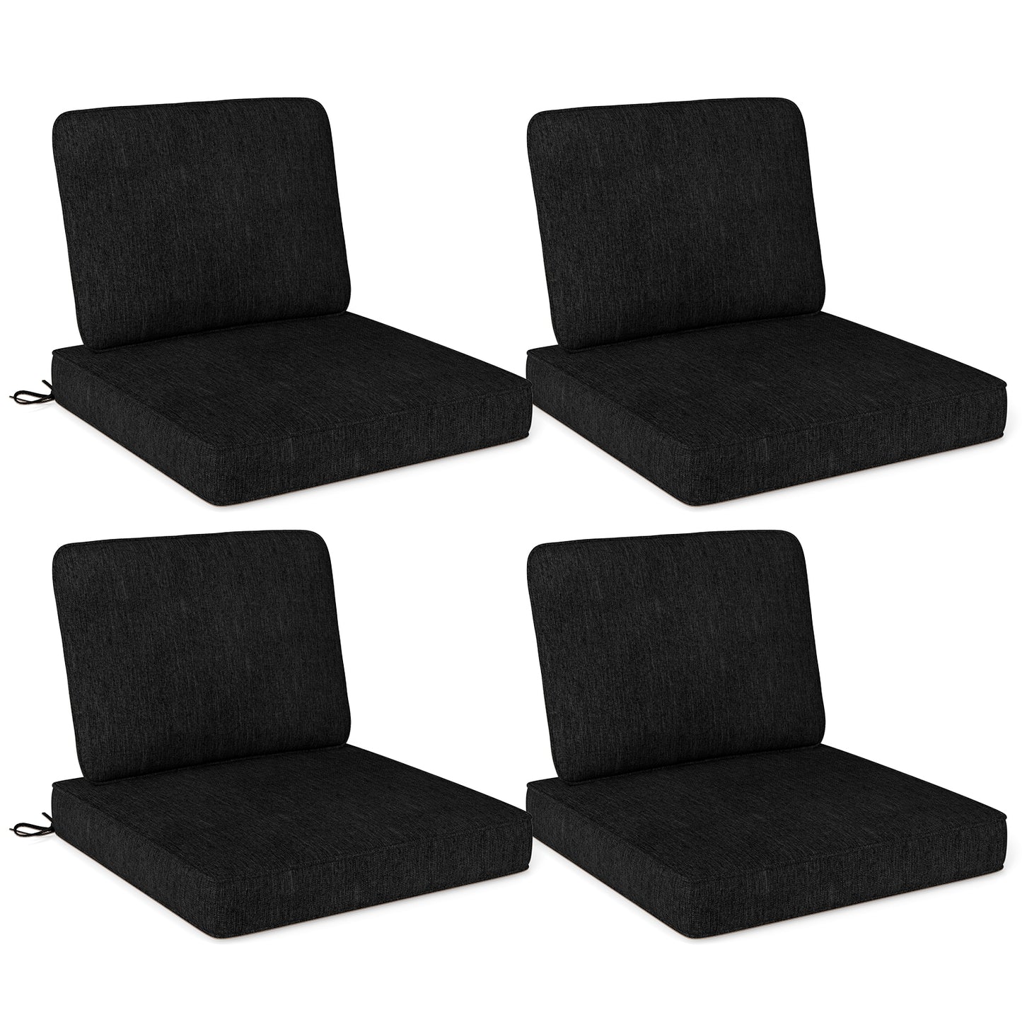 Outdoor Patio Cushion Set, 4 Piece, Removable Covers, Black Outdoor Furniture Accessories at Gallery Canada