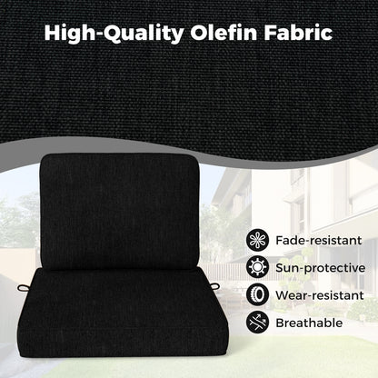 Outdoor Patio Cushion Set, 4 Piece, Removable Covers, Black Outdoor Furniture Accessories at Gallery Canada
