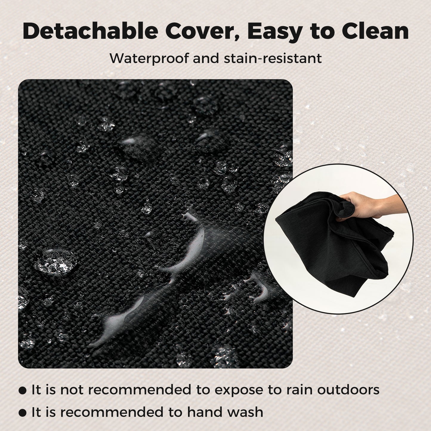 Outdoor Patio Cushion Set, 4 Piece, Removable Covers, Black Outdoor Furniture Accessories at Gallery Canada