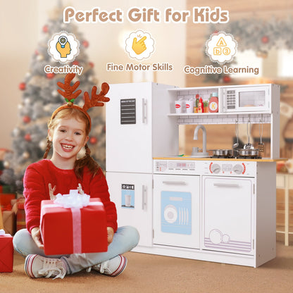 Toddler Pretend Play Kitchen Toy, White Play Kitchen Sets at Gallery Canada