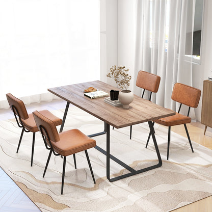 Dining Chair Set Of 2, Padded Backrest And Seat, Brown Dining Chairs at Gallery Canada