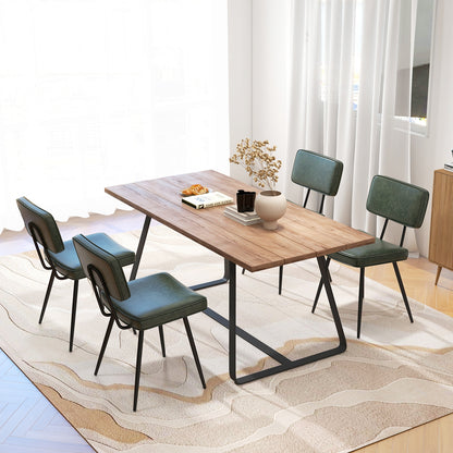 Dining Chair Set Of 2, Padded Backrest And Seat, Dark Green Dining Chairs at Gallery Canada
