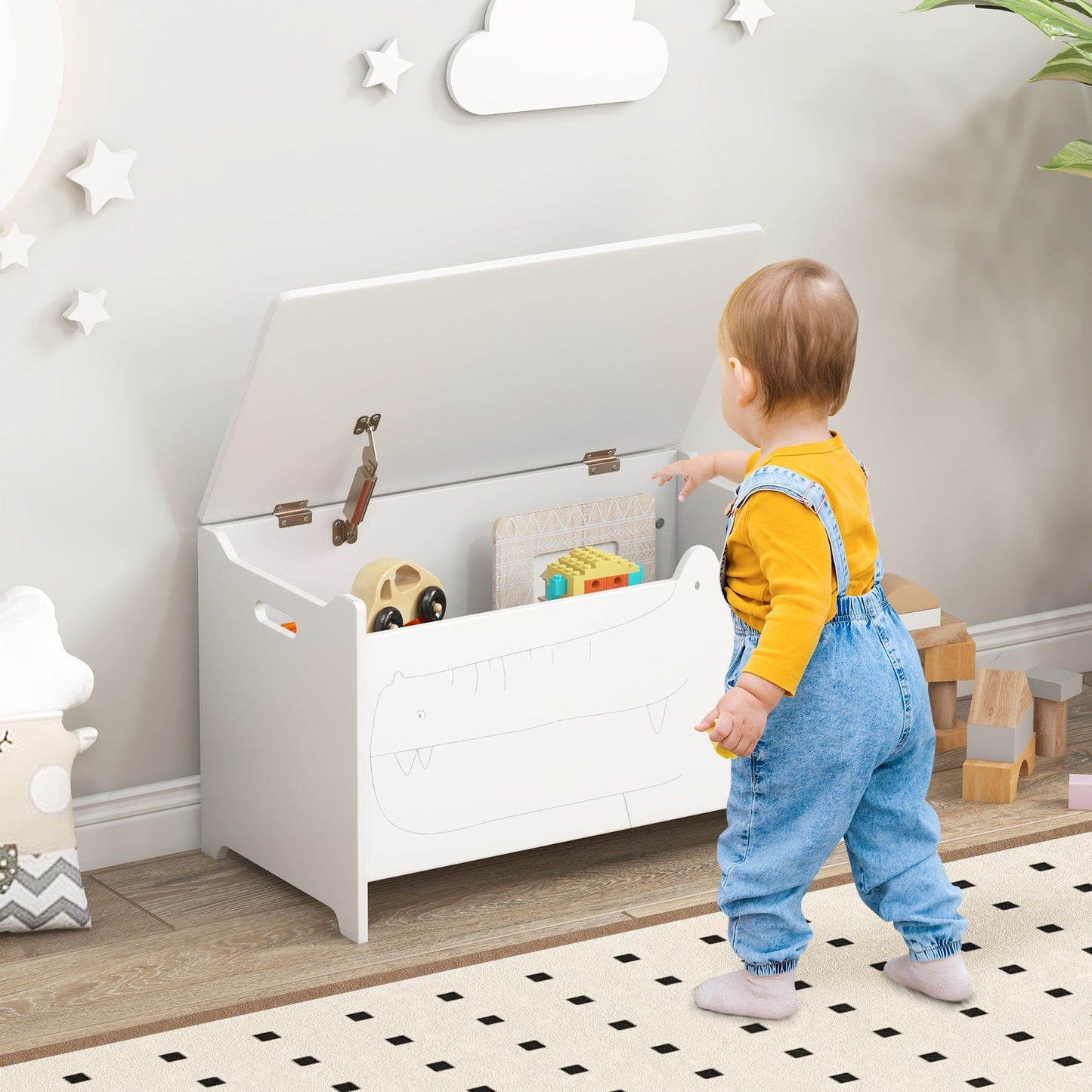 Wooden Kids Toy Box, White Kids Storage at Gallery Canada