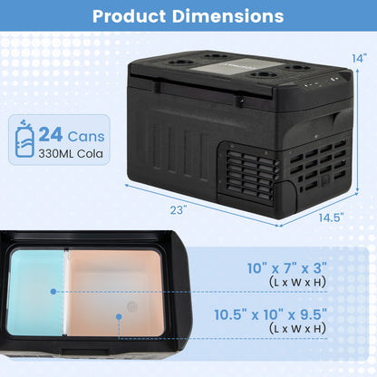 12 Volt Car Refrigerator, Adjustable Range, Divider, Camping RV Travel Coolers at Gallery Canada