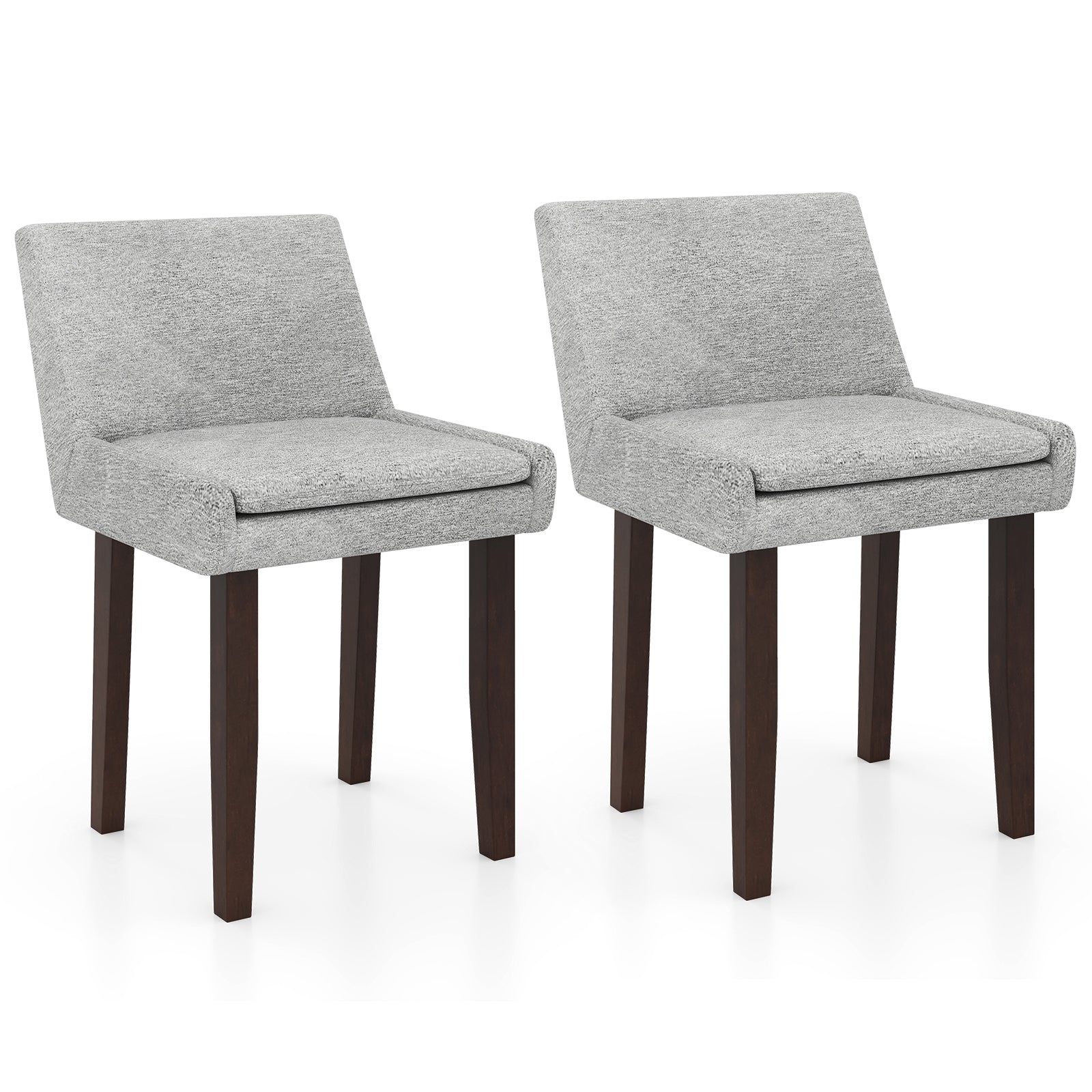 Upholstered Fabric Side Chair Set, 2 Piece, Gray Dining Chairs Gray at Gallery Canada