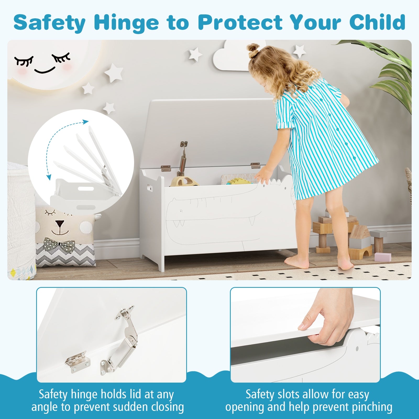 Wooden Kids Toy Box, White Kids Storage at Gallery Canada