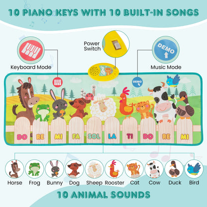 Kids Musical Mat, Animal Farm Piano, Multicolor Pianos & Keyboards at Gallery Canada