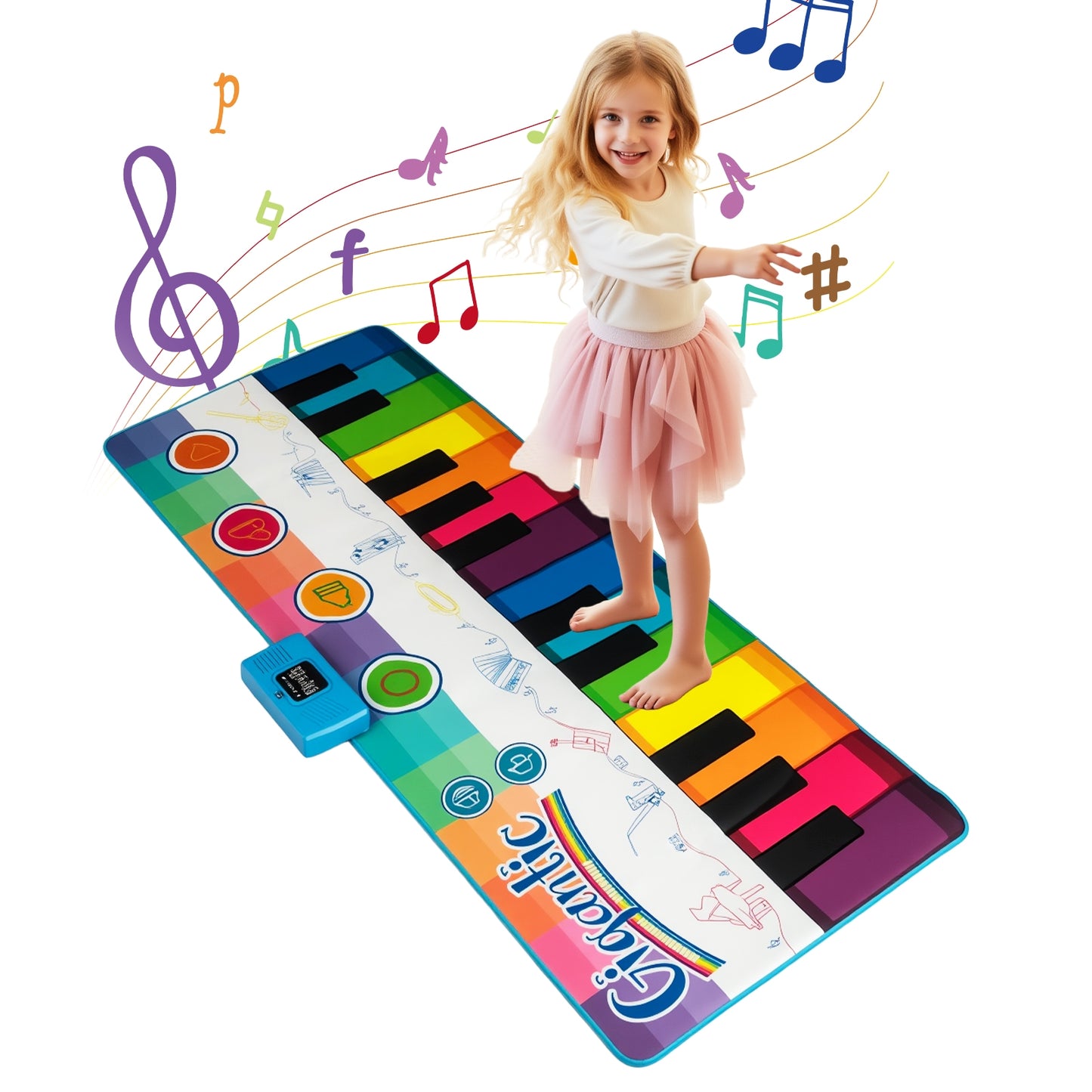 Kids Floor Piano Dance Mat, 8 Instrument Sounds, Multicolor Pianos & Keyboards at Gallery Canada