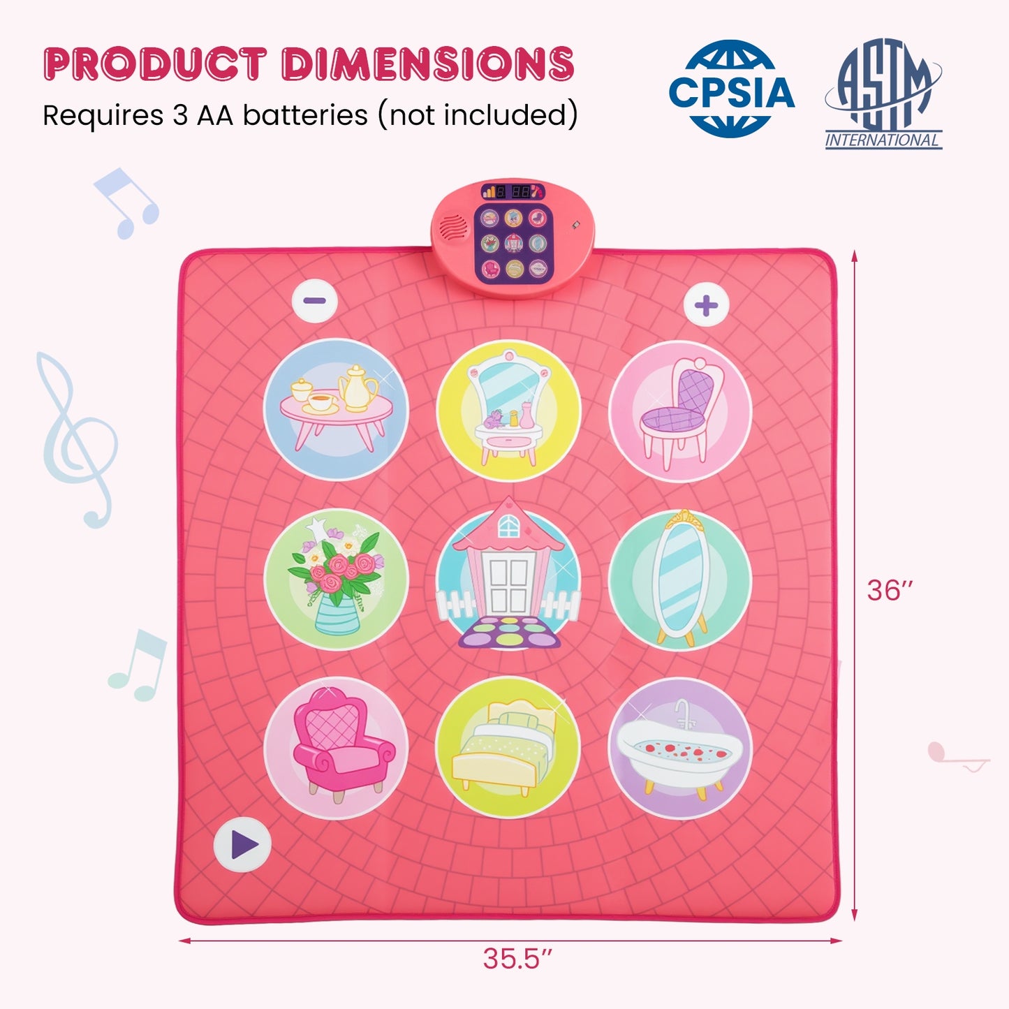 Kids Dance Mat Game Toy, Pink Pianos & Keyboards at Gallery Canada