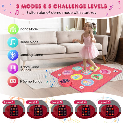 Kids Dance Mat Game Toy, Pink Pianos & Keyboards at Gallery Canada