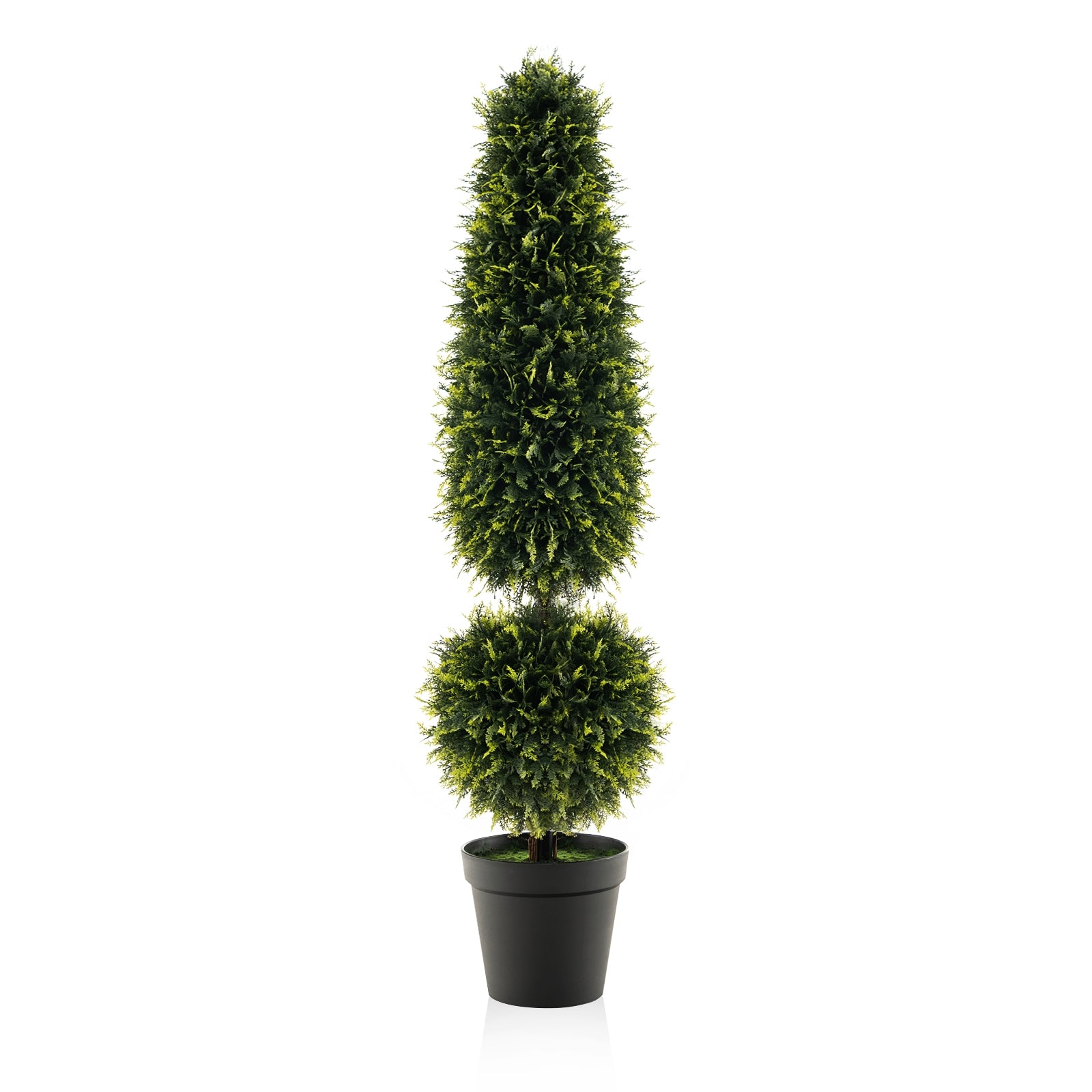 4 Feet Artificial Boxwood Topiary Tree, Green Faux Plants at Gallery Canada