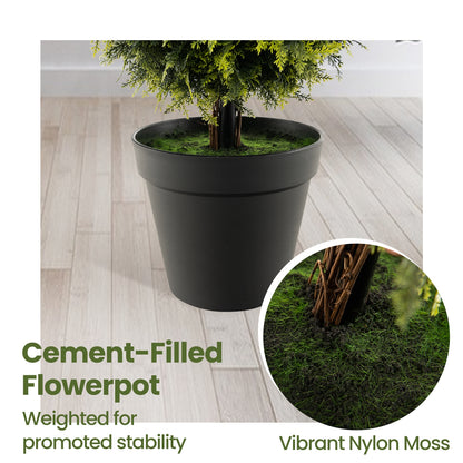 4 Feet Artificial Boxwood Topiary Tree, Green Faux Plants at Gallery Canada
