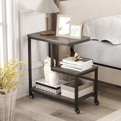 G-Shaped Side Table, 3-Tier Mobile End Table, Gray End & Side Tables at Gallery Canada