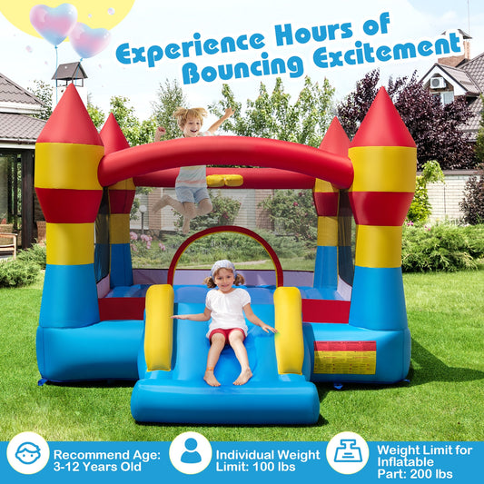 3-in-1 Kids Bouncer with Slide, Basketball Hoop, Large Jumping Area Bounce House Options at Gallery Canada