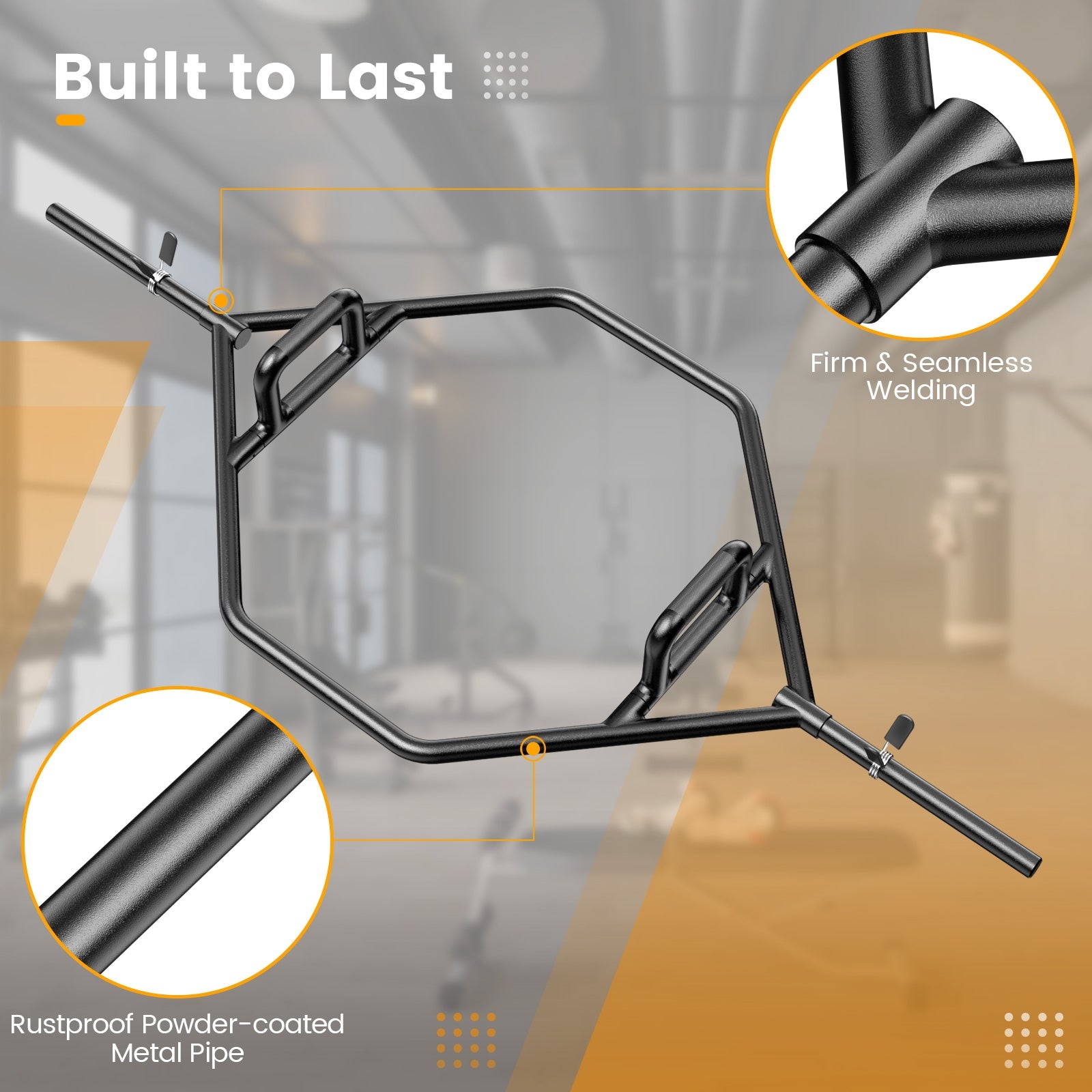 Olympic Hex Trap Bar, Foldable Handle, Black Weights Accessories at Gallery Canada
