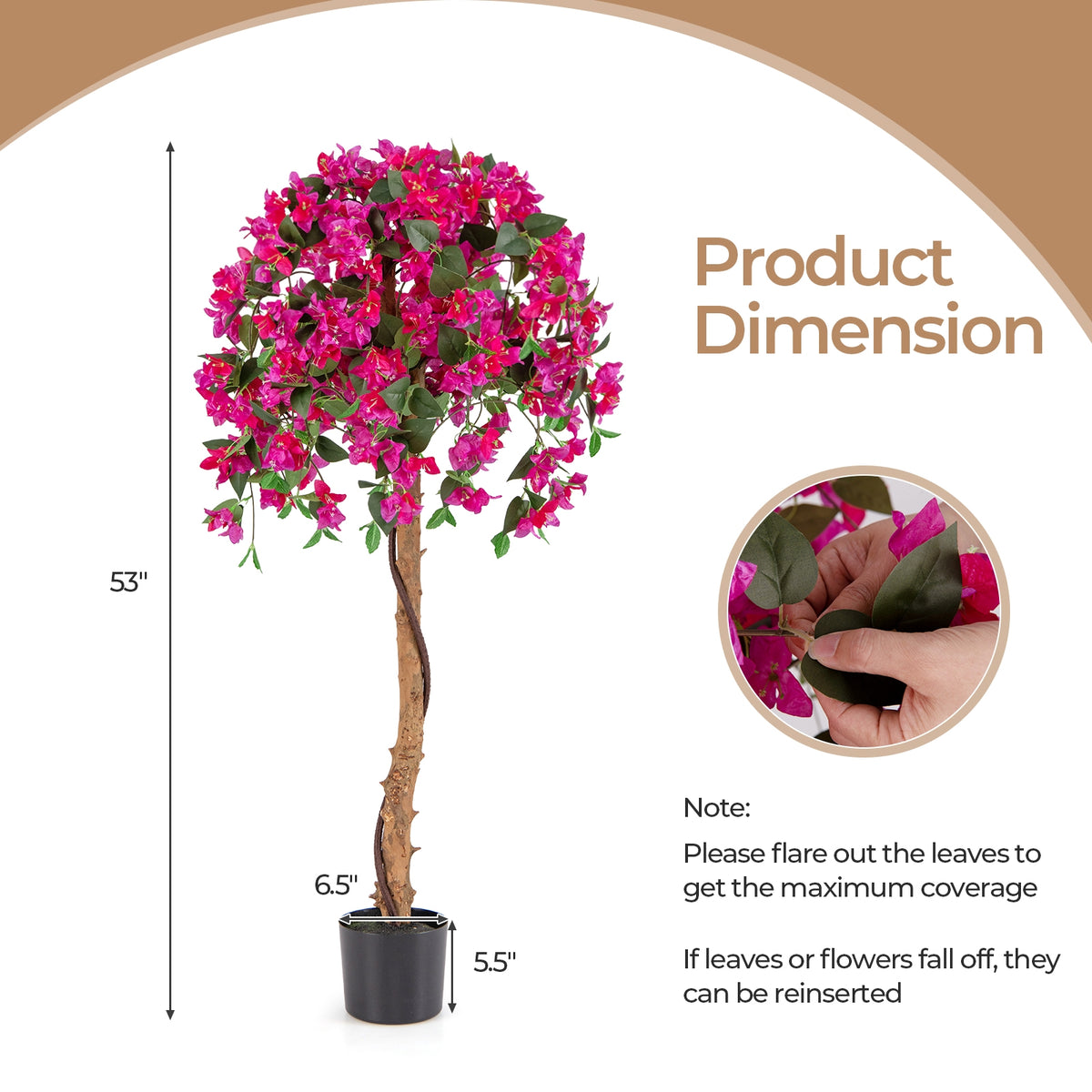 Set Of 2 4.5 Feet Artificial Azalea Tree, Cement Pot, Red Faux Plants at Gallery Canada