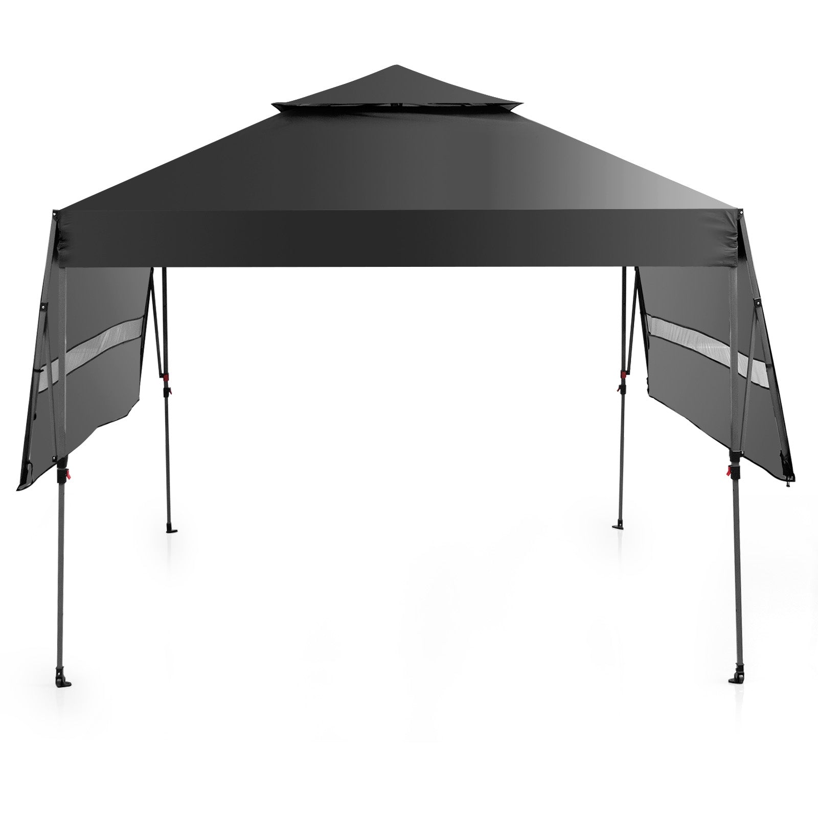 10 x 17.6 Feet Outdoor Pop-Up Canopy Tent, Black Canopies at Gallery Canada