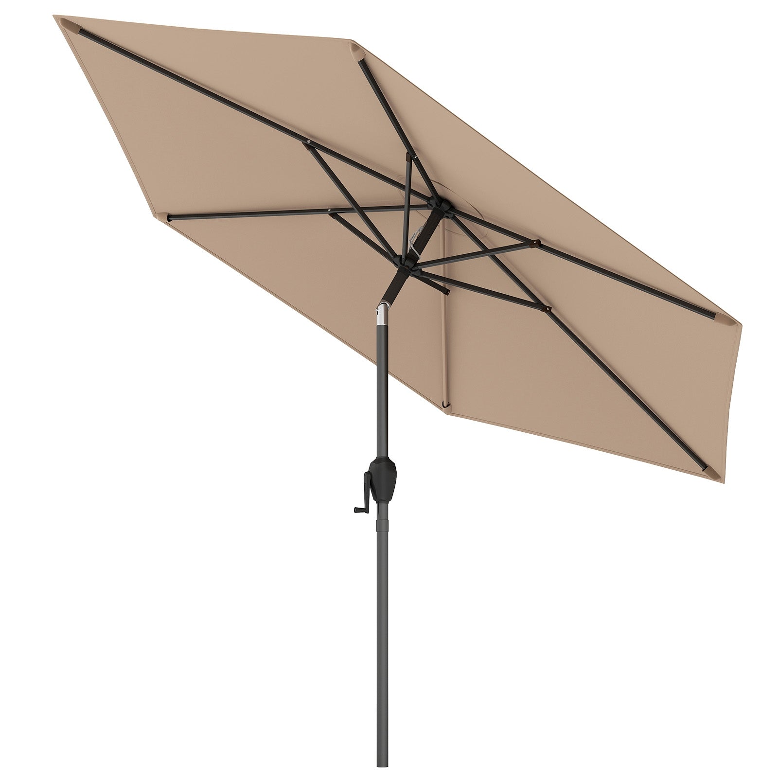 7.5 Feet Outdoor Patio Umbrella With Push Button Tilt, Tan Outdoor Umbrellas at Gallery Canada