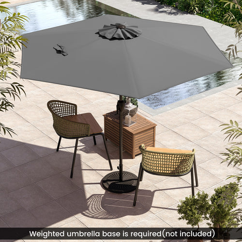 7.5 Feet Outdoor Patio Heavy Duty Market Umbrella, Gray