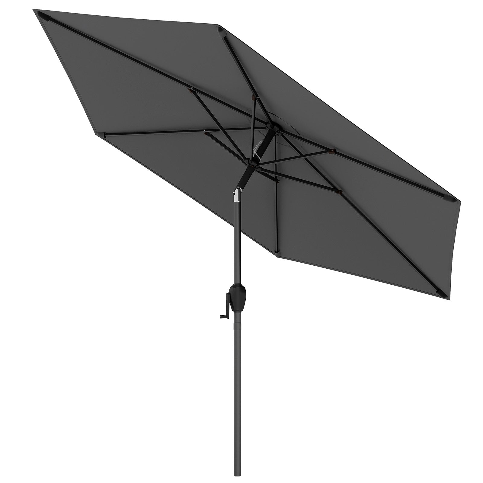 7.5 Feet Outdoor Patio Heavy Duty Market Umbrella, Gray Outdoor Umbrellas at Gallery Canada