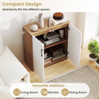 Coffee Bar Cabinet, Adjustable Shelf, 5-Position, Natural Sideboards Cabinets & Buffets at Gallery Canada
