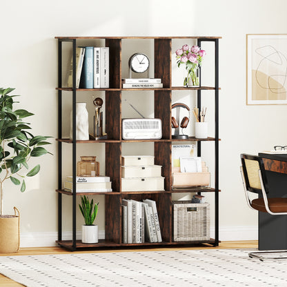 12-Cube Bookcase, With Anti-Tipping Kits, Rustic Brown Bookcases at Gallery Canada