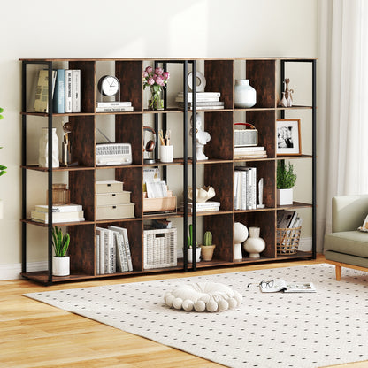 12-Cube Bookcase, With Anti-Tipping Kits, Rustic Brown Bookcases at Gallery Canada