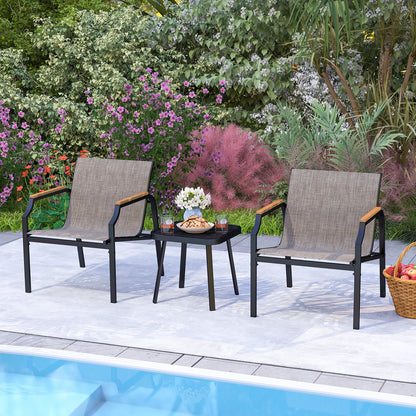 3 Piece Outdoor Chair Set, Brown Patio Conversation Sets at Gallery Canada