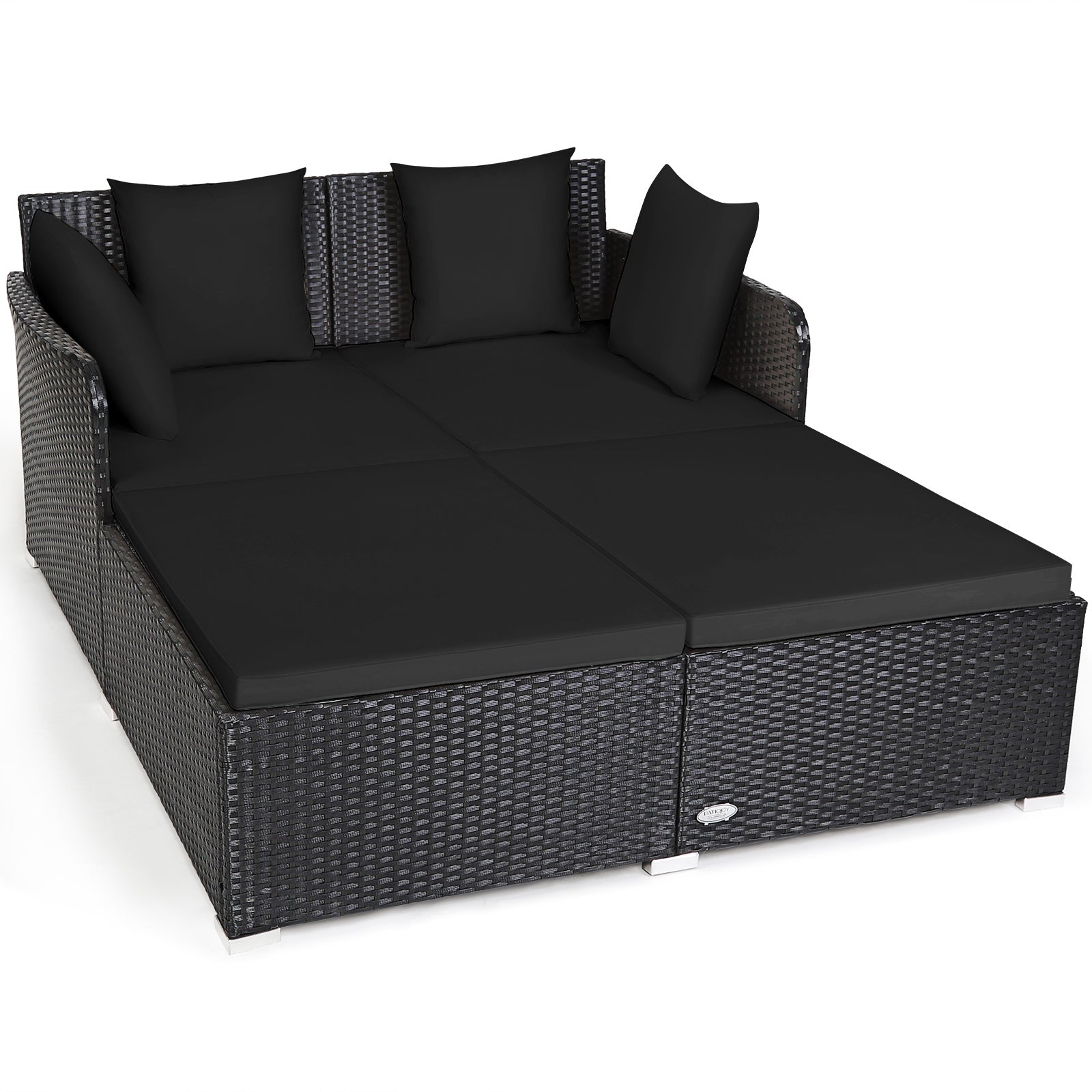 Outdoor Rattan Daybed With Cushions, Black Outdoor Sectionals at Gallery Canada