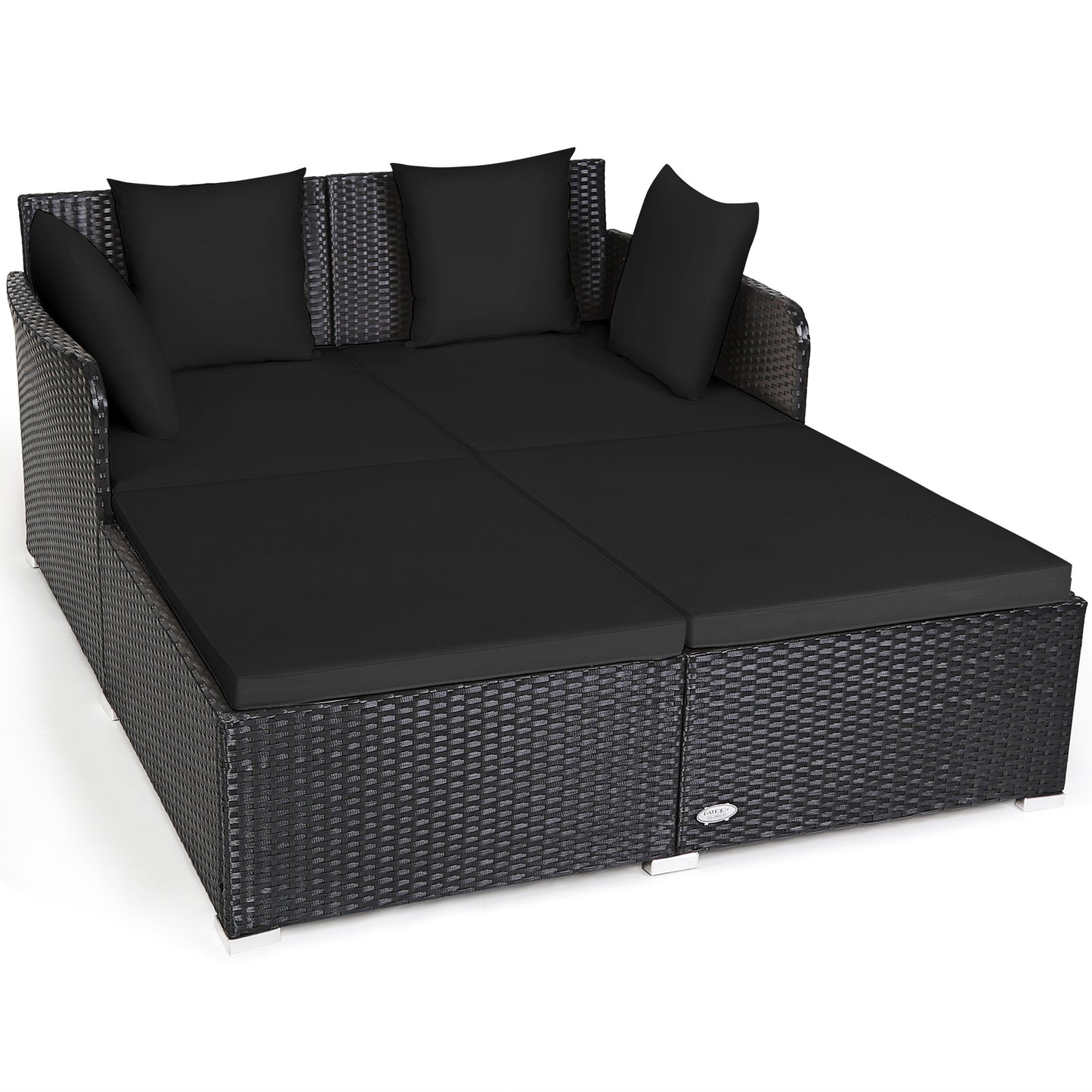 Outdoor Rattan Daybed With Cushions, Black Outdoor Sectionals at Gallery Canada