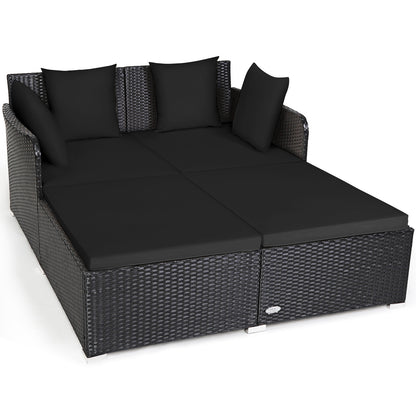 Outdoor Rattan Daybed With Cushions, Black Outdoor Sectionals at Gallery Canada