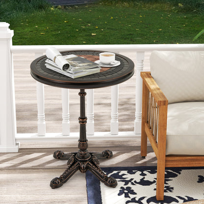 24" Round Patio Dining Table, Weather Resistant Cast Aluminum, Bronze Patio Dining Tables at Gallery Canada