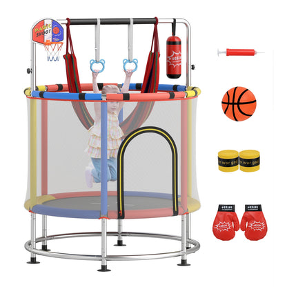 55" Kids Trampoline, For 3-6 Years Old Boys And Girls, Red Trampolines at Gallery Canada