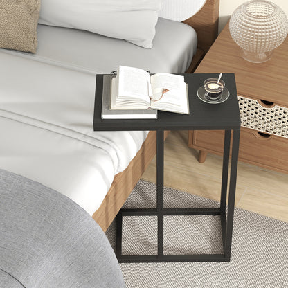 C-Shaped Side Table, Heavy-Duty Metal Frame, Black End & Side Tables at Gallery Canada